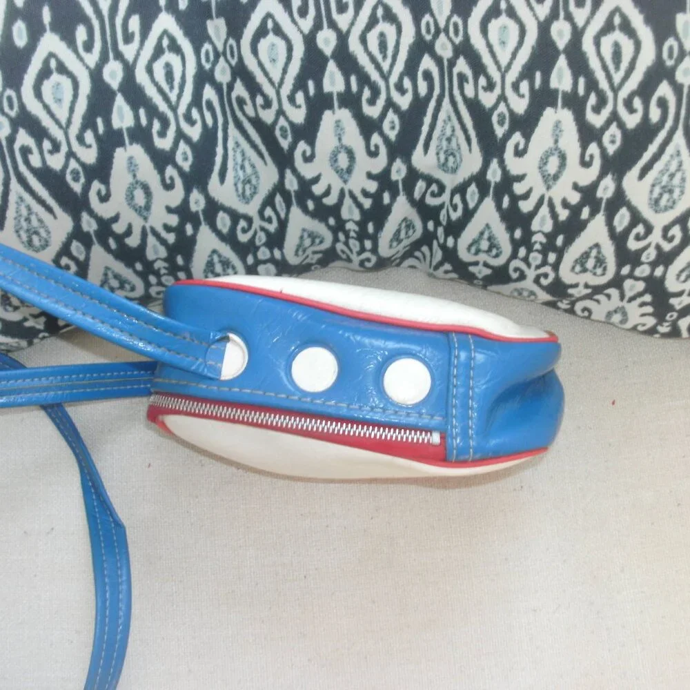 Collectible 70s Kodak Vinyl Camera Bag Red White Blue Retro Crossbody Bag Case